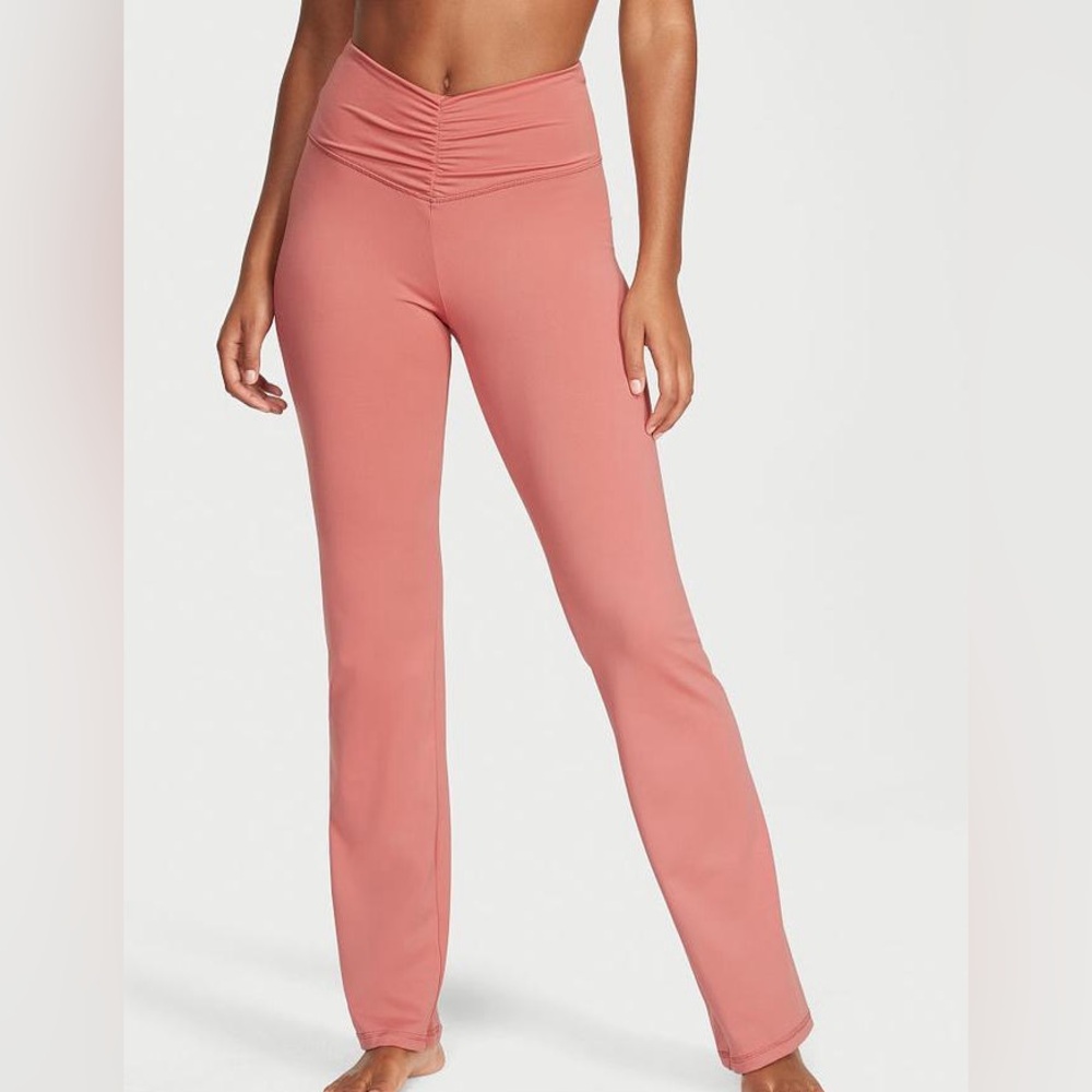 Victoria’s Secret Love Cloud Flare Leggings High Rise Ruched Pink Yoga Pants